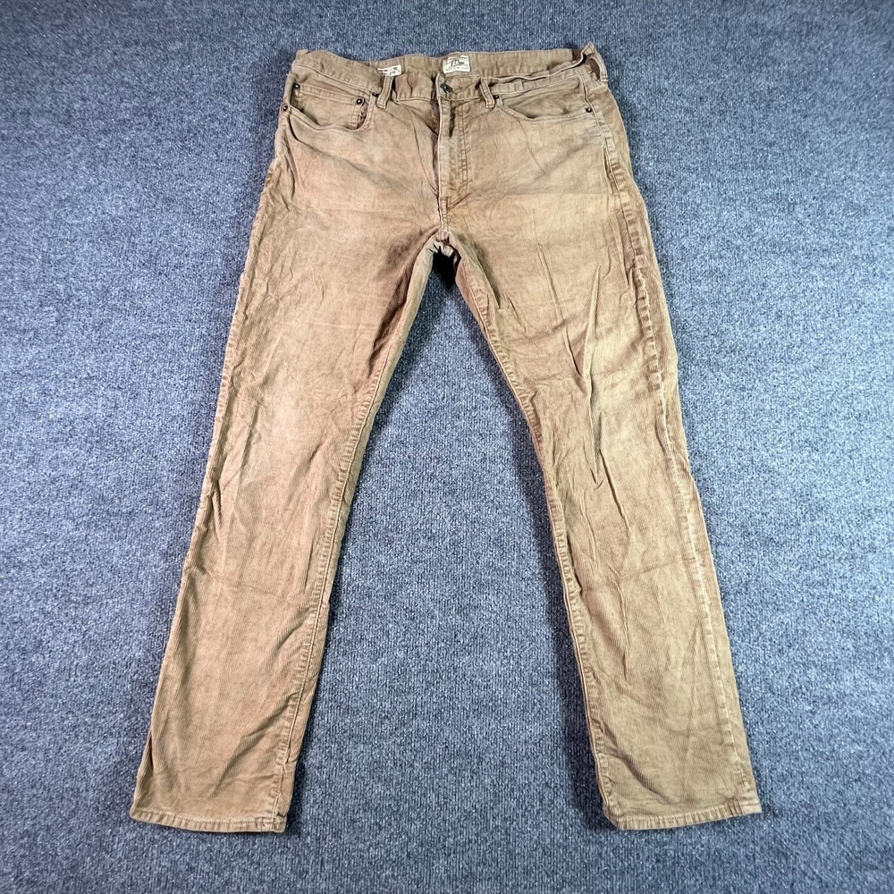 J. Crew 770 Corduroy Pants Mens 35x32 Brown Straight Leg Stretch Business Casual
